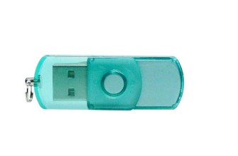 Transparent Mini Swivel USB Flash Drive