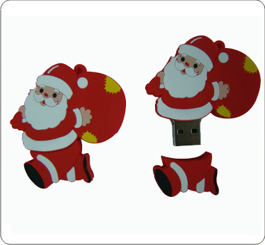 USB Flash Drive-Style Santa Claus