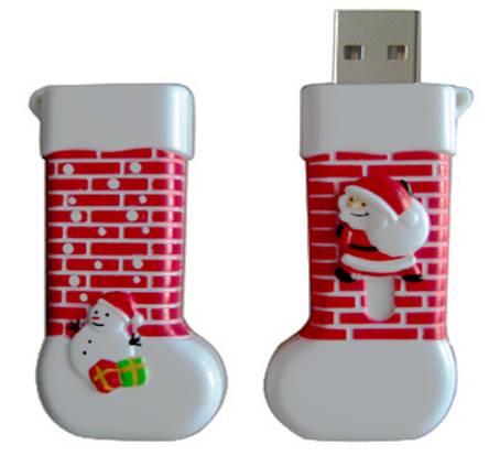 Xmas Stocking Red USB Flash Drive