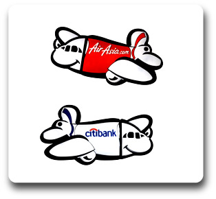 Cartoon USB Flash Drives:Air Asia & Citibank