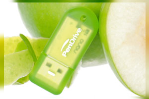 Cartoon USB Flash Drives:Fruity Green Apple