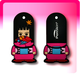 Cartoon USB Flash Drives:Ninja Girl Pink