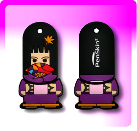 Cartoon USB Flash Drives:Ninja Girl Purple