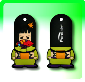 Cartoon USB Flash Drives:Ninja Girl Green