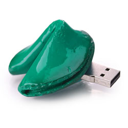 Green Fortune Cookies usb flash drive