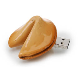 Yellow Fortune Cookies usb flash drive