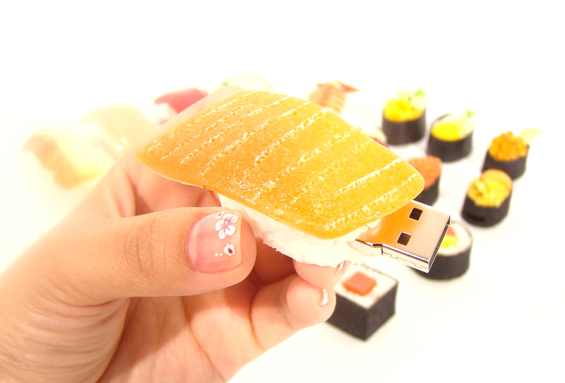 salmon sushi USB Flash Drive