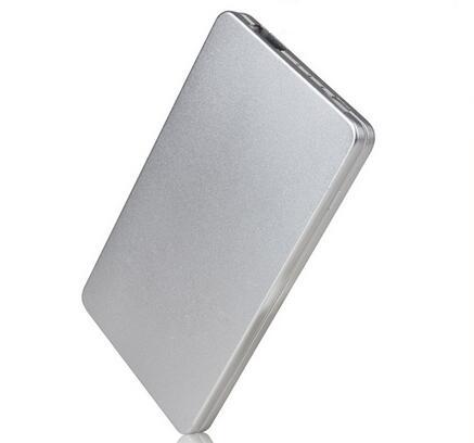 Ultrathin metal portable cell phone charger 2000mah