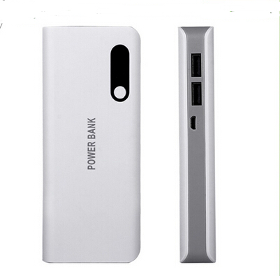 CE RoHS certification 12000mAh portable power bank charger with LED torch