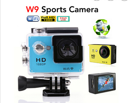 Fashion Mini Camera H.264 FHD 1080P W9 Video Camera Waterproof Sport DV 170 Lens