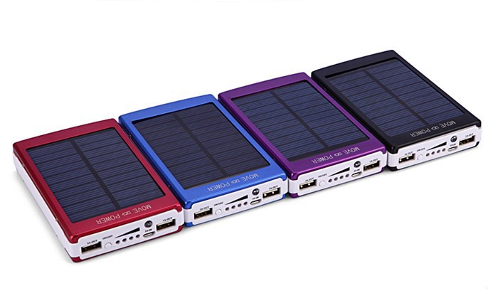 10000mAh Solar Charger Battery Power Bank for iPhone6 Smartphone
