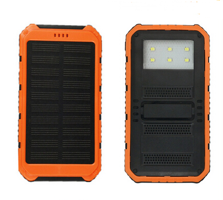 Best Selling Solar Power Bank 8000mAh Solar Mobile Phone Charger with Led Light