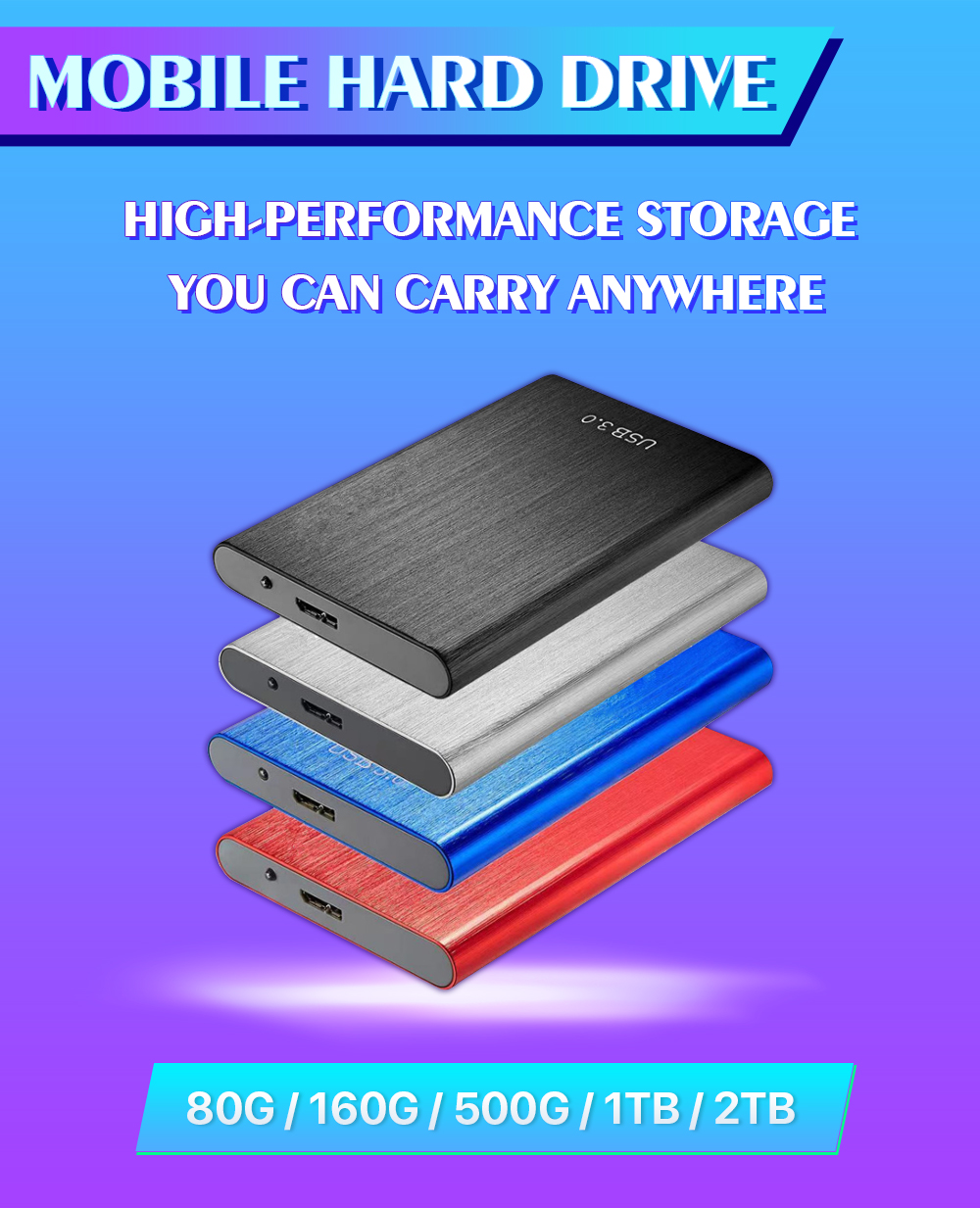 Hard Drive for Laptop External Reader Hard Drives 2.5 inch Mobile Hard Disk