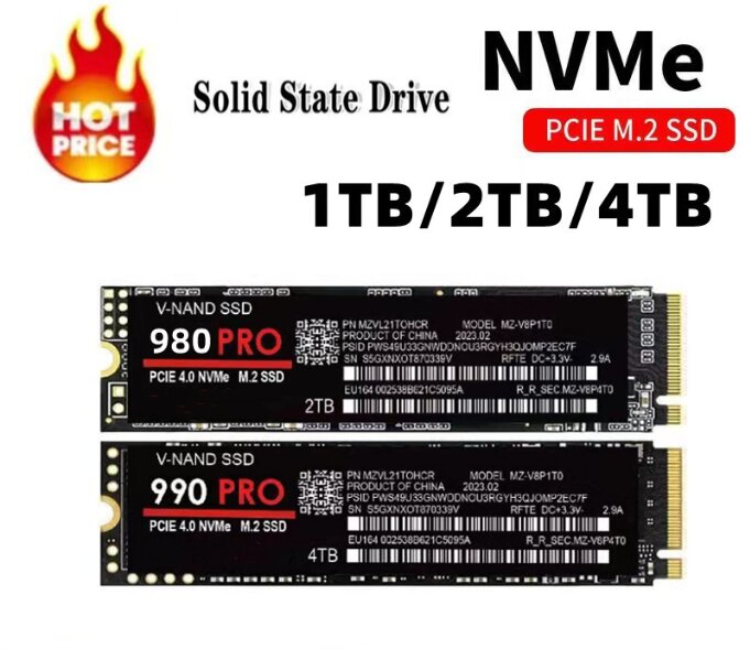 SSD M.2 NvMe990pro 980pro Solid State Drive 1TB 2TB 4TB PCIE4.0