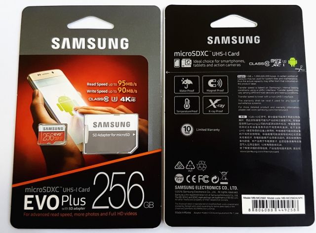 Samsung MicroSD EVO Plus 256gb