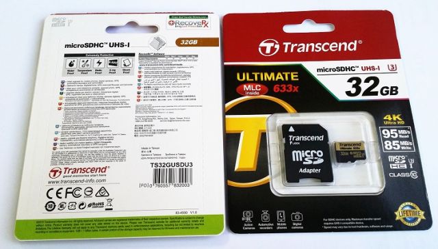 Transcend MicroSD Card class 10 UHS-I U3  R/W 95/85MB/S