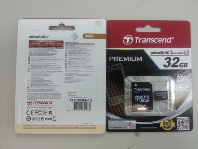 Transcend Micro SD Class 10 with adaptor 4GB-32GB