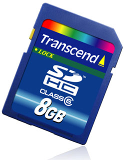 Transcend 8GB 150X Class 6 Secure Digital SDHC Card