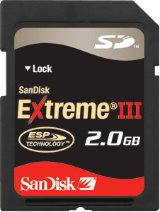 Sandisk 2GB Extreme III Secure Digital SD Card