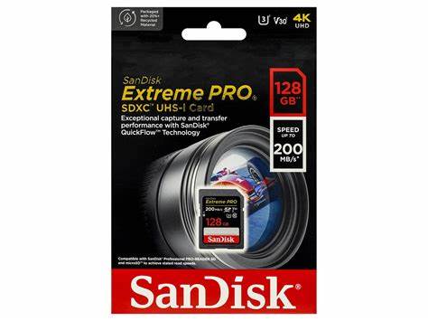 SanDisk SD Card Extreme PRO Memory Card High Speed up to 200MB/s U3 4K UHD Video C10 V30 SDHC