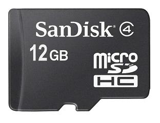 Sandisk 12GB Micro SDHC Memory Card