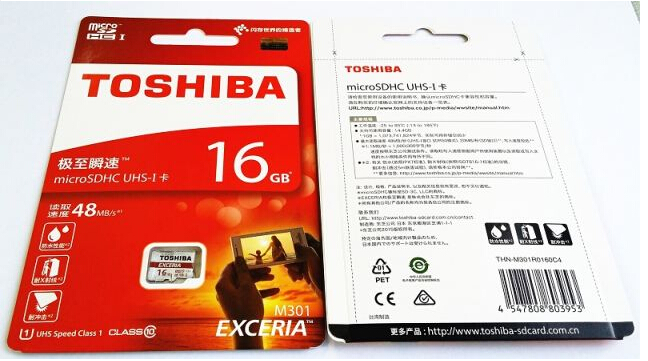Toshiba MicroSD Exceria Class 10 UHS-1 (48mb/s) (8GB-128GB) 