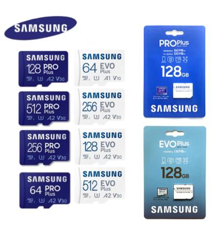 SAMSUNG EVO Plus Micro SD Card 512GB 256GB 128GB A2 V30 U3 Transfer 130MB/s 