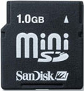 Sandisk 1GB Secure Digital miniSD Card