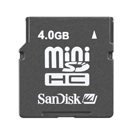 Sandisk 4GB miniSDHC Secure Digital Card