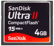 SanDisk 4GB Ultra II CompactFlash Card