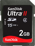 SanDisk 2GB Ultra II SDHC Card