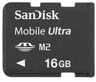 Sandisk Mobile Ultra Memory Stick 16GB Micro M2 Card