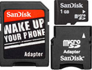 SanDisk microSD Card 1GB Mobile Memory Kit