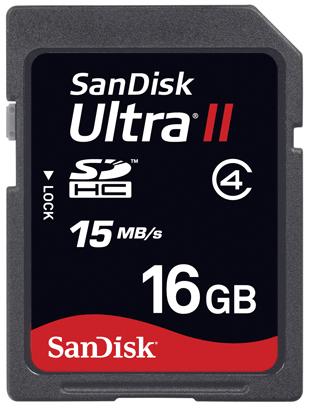 SanDisk 16GB Ultra II SDHC Card