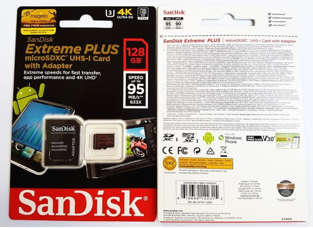 MicroSD Ext Plus U3 4K V30 R95/W90  W/A