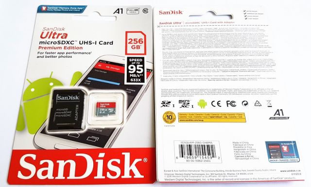 sandisk micro sd card SDSQUAM-256G-GN6MA 95mb/s