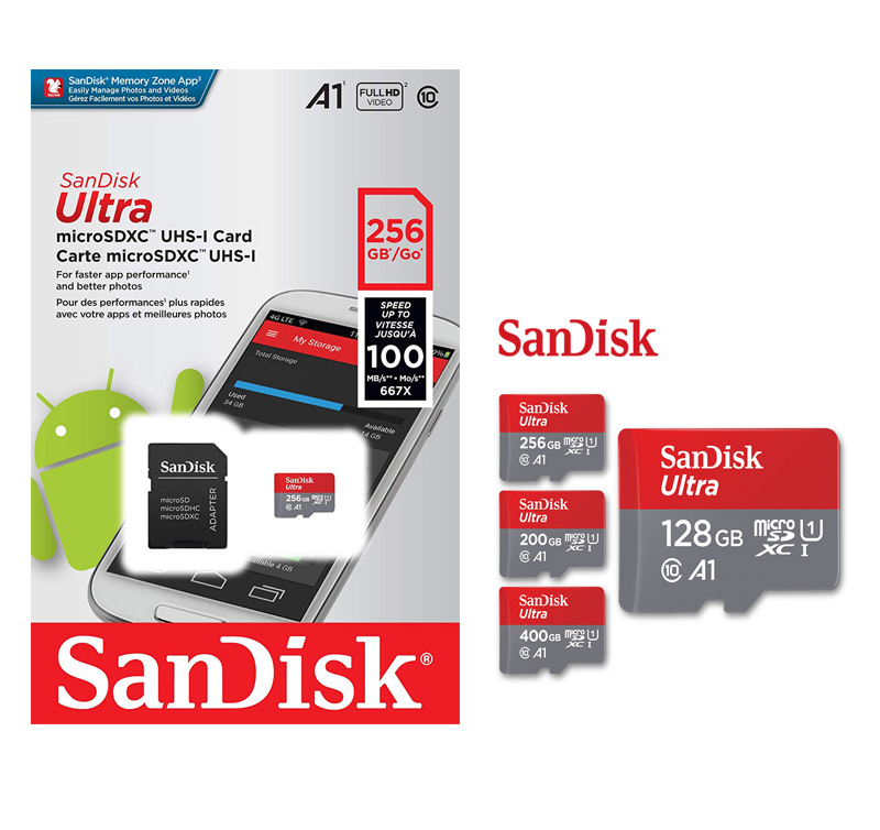 SANDISK ULTRA Class 10 Micro SD Card 100MBS A1 16GB 32GB 64GB 128GB