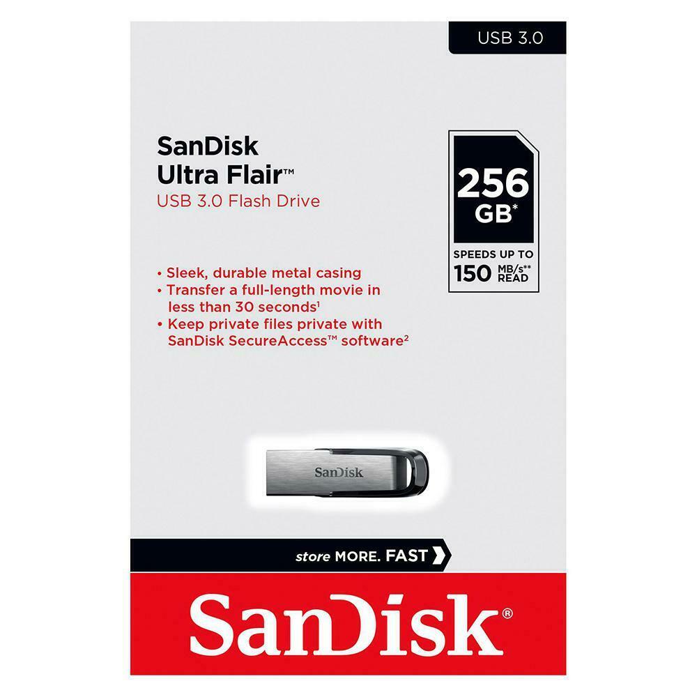 SanDisk Ultra Flair USB 64GB 128GB 256GB 512GB 3.0 Flash Drive Memory Stick
