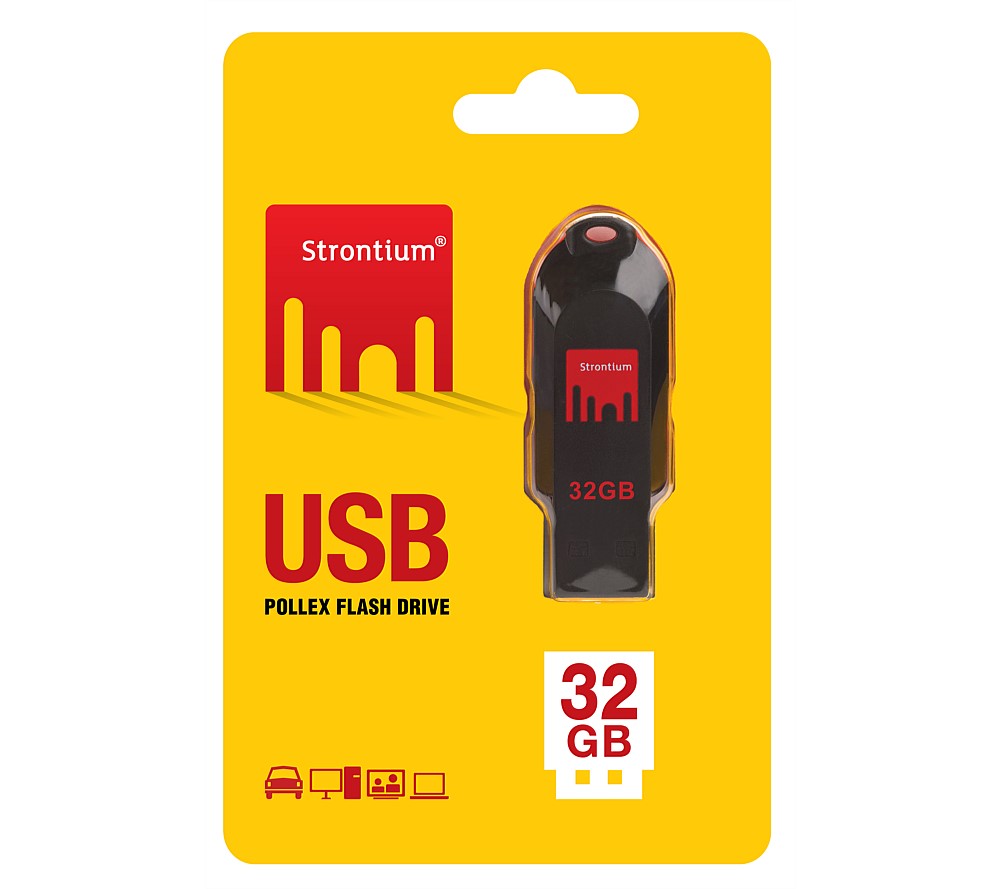 Strontium 16gb USB Flash Drive Black & Red