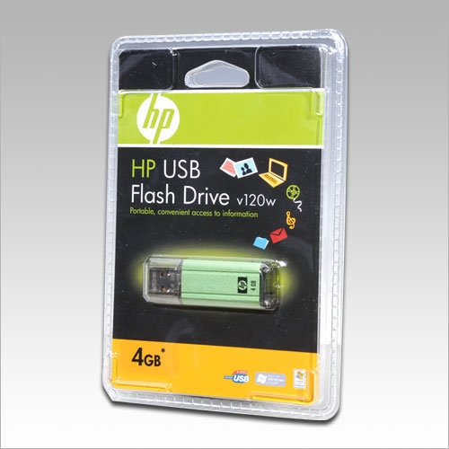 HP V120W 4GB USB 2.0 Flash Drive (Green)