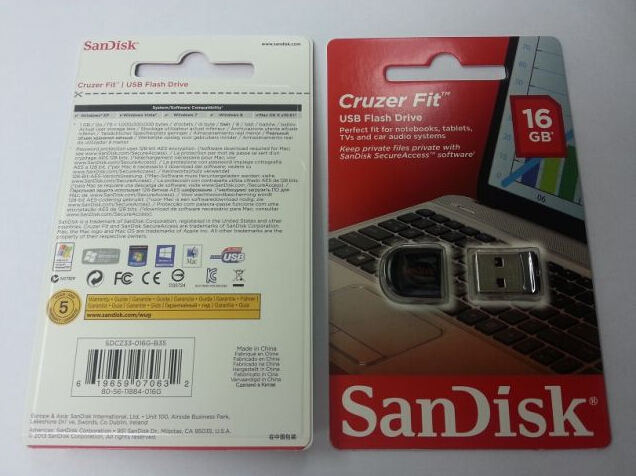 Cruzer Fit Flash Drive 8-64GB